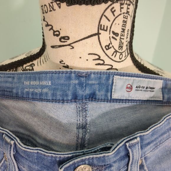AG Adriano Goldschmied Women Jeans Size 26 Blue The Middi Ankle Mid Rise - Picture 4 of 5